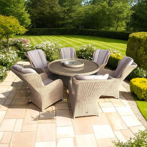Orchard Life Mulberry 6 Seat Round Dining Set with 150cm Table &amp; Lazy Susan image 0