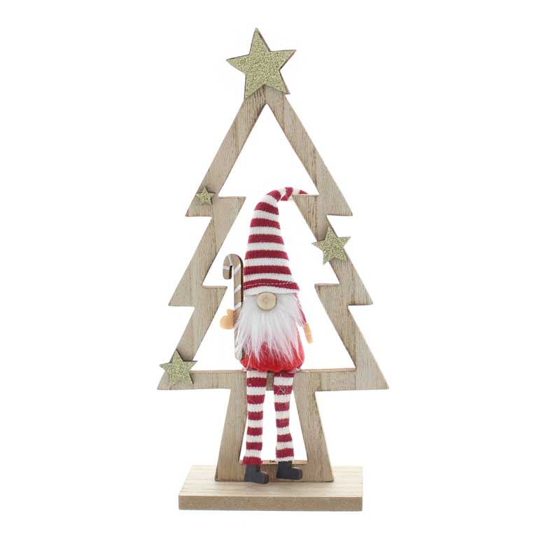 Festive Wooden Tree with Gonk image 0
