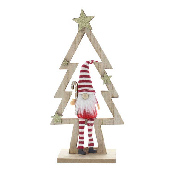 Festive Wooden Tree with Gonk image 0