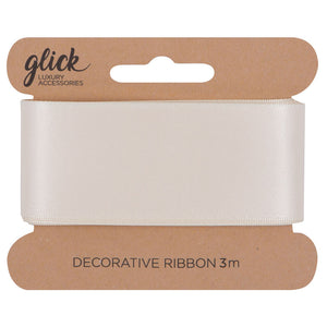 Glick Cream Satin Ribbon image 0