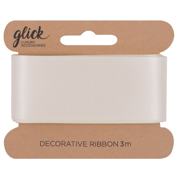 Glick Cream Satin Ribbon image 0