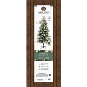 Everlands Frosted Green Sunndal Fir Artificial Christmas Tree - 6ft / 1.8m image 4