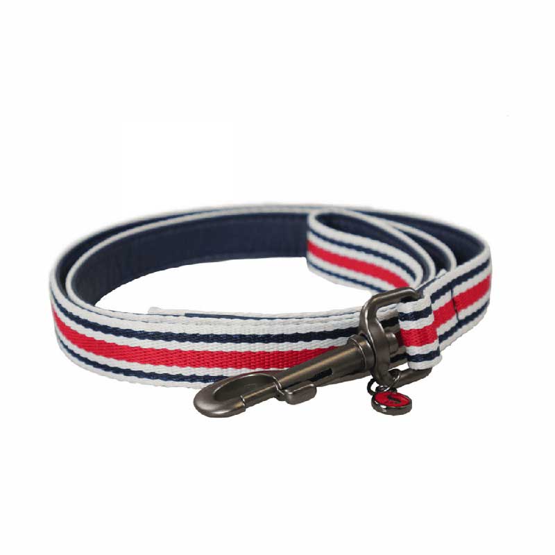 Joules Coastal Red Striped Dog Lead image 0
