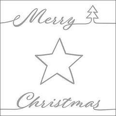 Ambiente Paper Napkins - Silver Christmas Star (Pack of 20) image 0