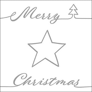 Ambiente Paper Napkins - Silver Christmas Star (Pack of 20) image 0