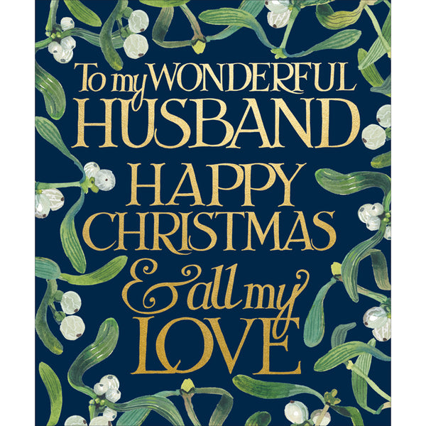 Woodmansterne Mistletoe Husband Christmas Card image 0
