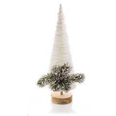 Premier White Wool Christmas Tree image 0