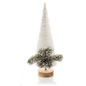 Premier White Wool Christmas Tree image 0