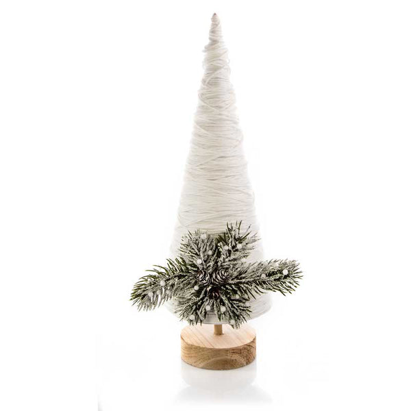 Premier White Wool Christmas Tree image 0