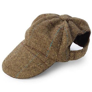 House of Paws Brown Tweed Dog Hat image 0