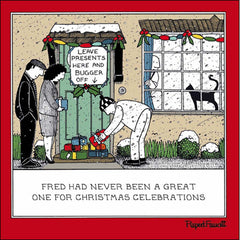 Woodmansterne Doorstep Gift Delivery Christmas Card image 0