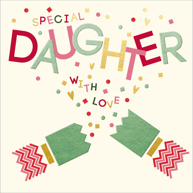 Woodmansterne Cracker Daughter Christmas Card image 0