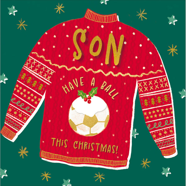 Woodmansterne Jumper Son Christmas Card image 0
