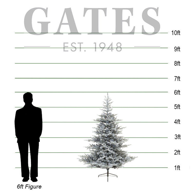 Everlands Grey Frosted Grandis Fir Artificial Christmas Tree - 6ft image 0