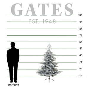 Everlands Grey Frosted Grandis Fir Artificial Christmas Tree - 6ft image 1