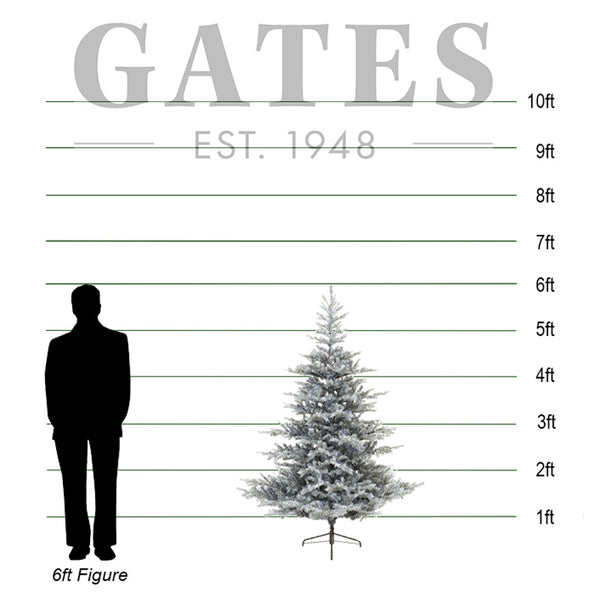 Everlands Grey Frosted Grandis Fir Artificial Christmas Tree - 6ft image 1