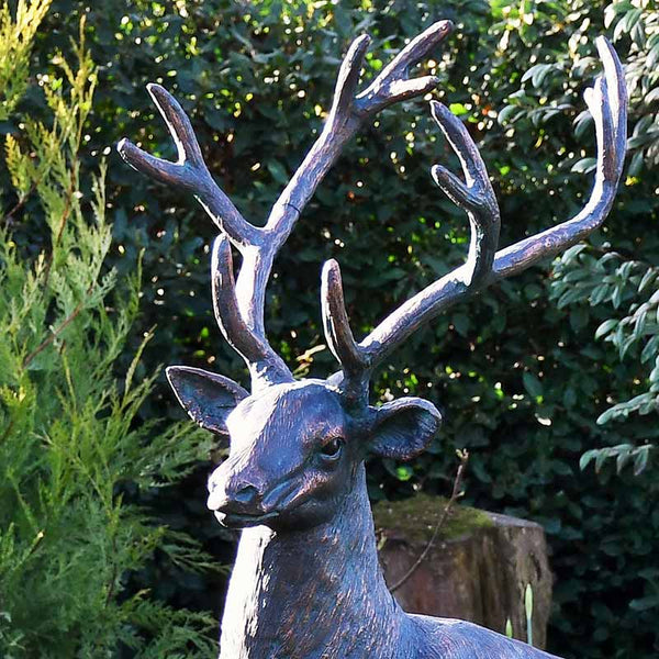 Home & Garden UK Startled Stag Garden Statue image 1