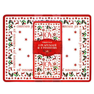 Christmas Joy Placemat & Coaster Set image 0