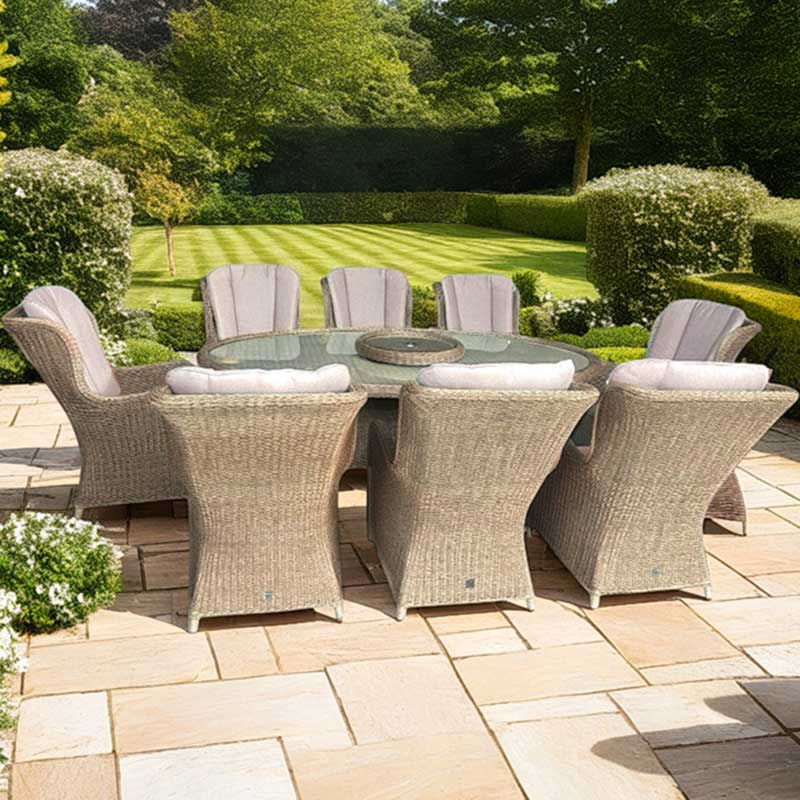 Orchard Life Mulberry 8 Seat Elliptical Dining Set with 220cm Table &amp; Lazy Susan image 0