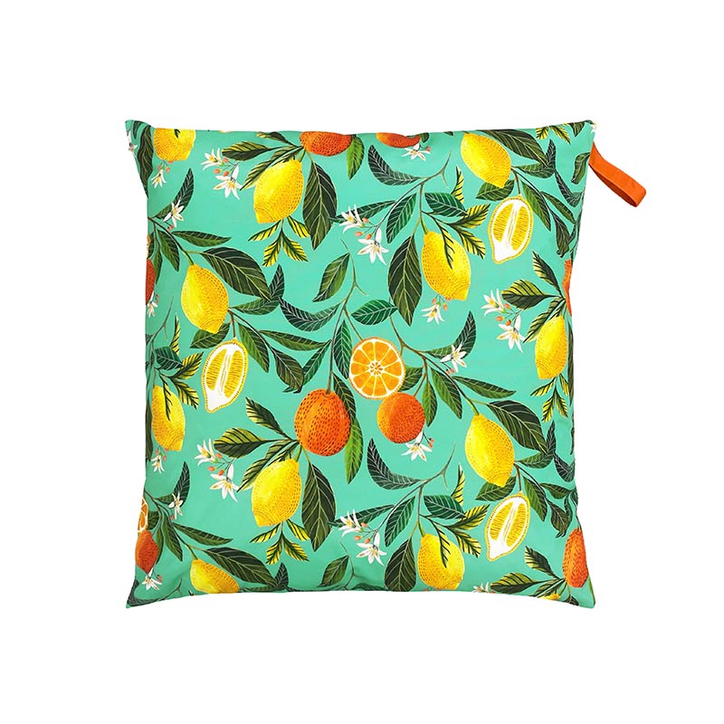Evans Lichfield Orange Blossom Square Outdoor Floor Cushion, 70 x 70cm image 0