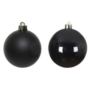 Decoris Shatterproof Baubles in Black (Pack of 6) image 1