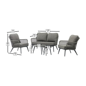 Bramblecrest Oregon Garden Lounge Set with 2 Round Coffee Tables image 14