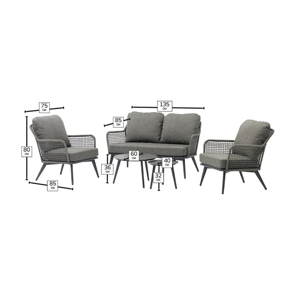 Bramblecrest Oregon Garden Lounge Set with 2 Round Coffee Tables image 14