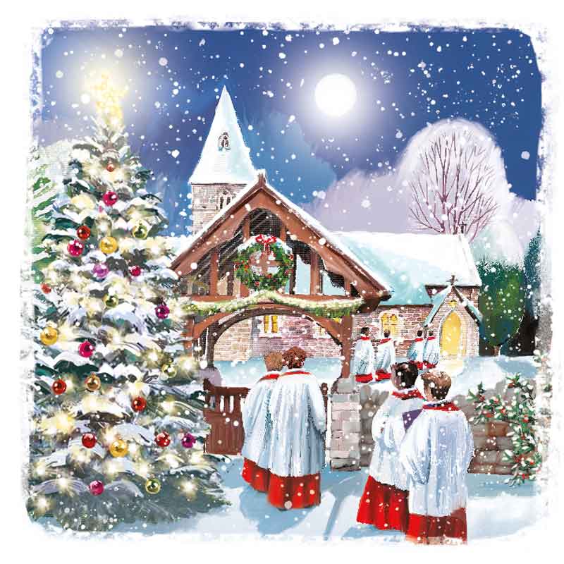 Ling Design Small Deluxe Cards - Carol Singers (Pack of 12) image 0