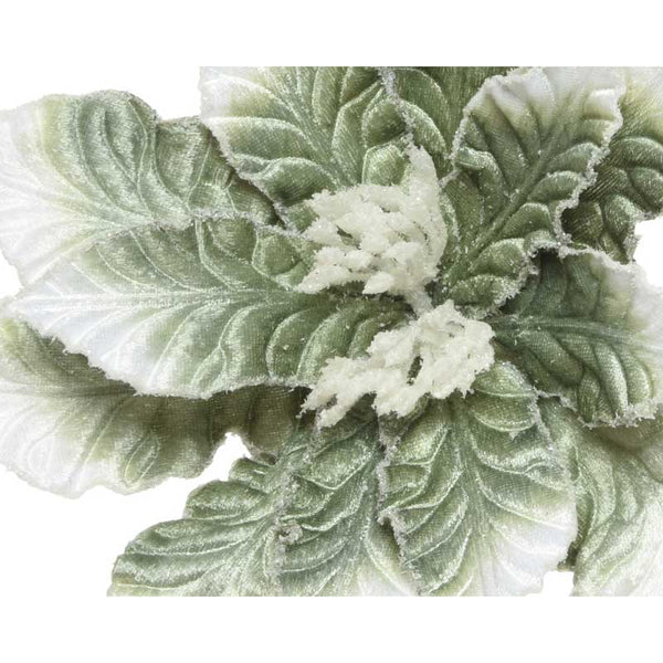 Everlands Green Velvet Poinsettia Clip (Assorted Designs) image 2