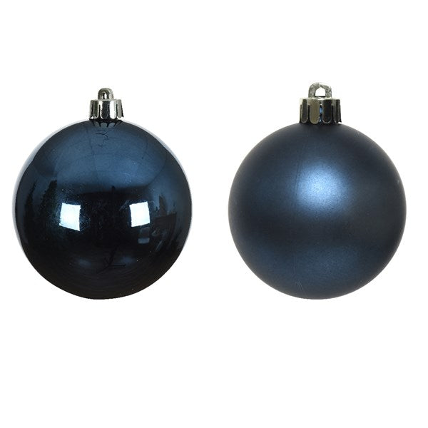 Decoris Shatterproof Baubles in Night Blue (Pack of 6) image 0
