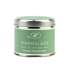 Marmalade Tuscan Lime & Basil Tin Candle image 0