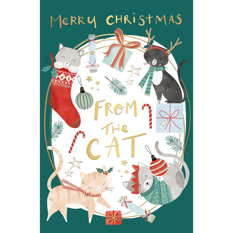 Words N Wishes Cute From The Cat Christmas Card image 0