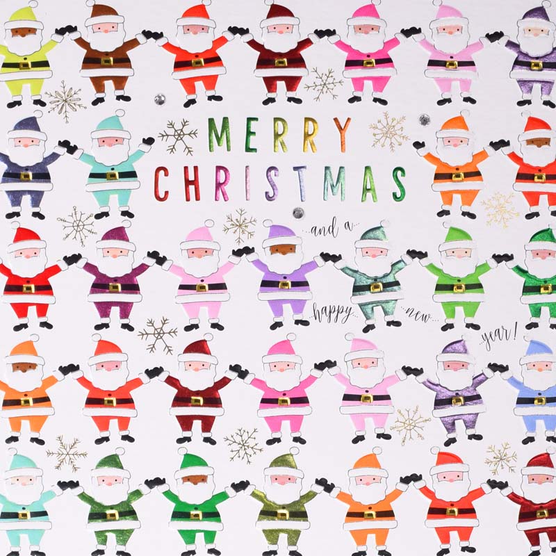 Wendy Jones-Blackett Merry Xmas Santas Christmas Card image 0