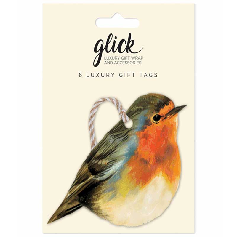 Glick Holly Harmony Robin Gift Tags (Pack of 6) image 0