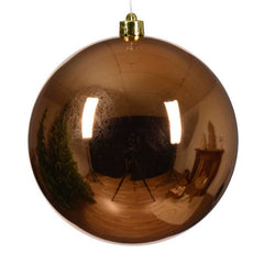 Decoris Large Shatterproof Bauble in Red Copper image 0