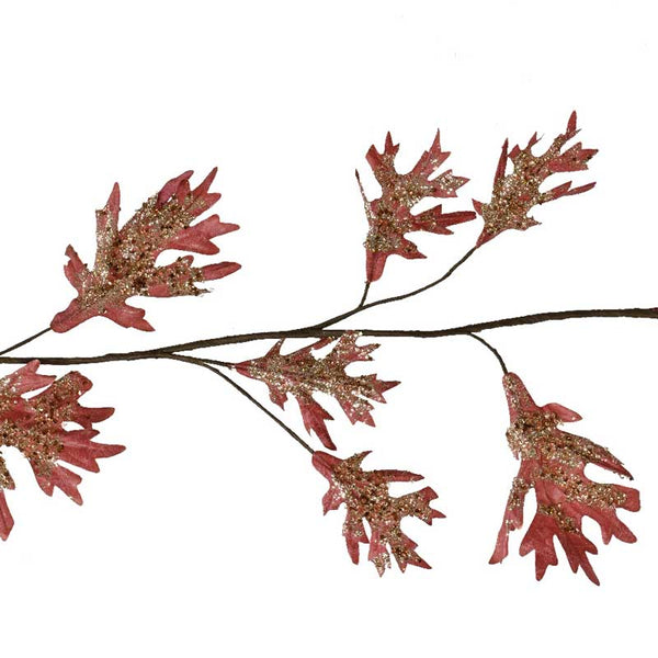 Everlands Velvet Pink Leaf Garland image 0
