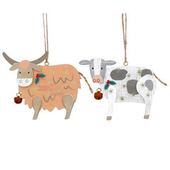 Gisela Graham Wood Cow (Assorted Designs) image 0