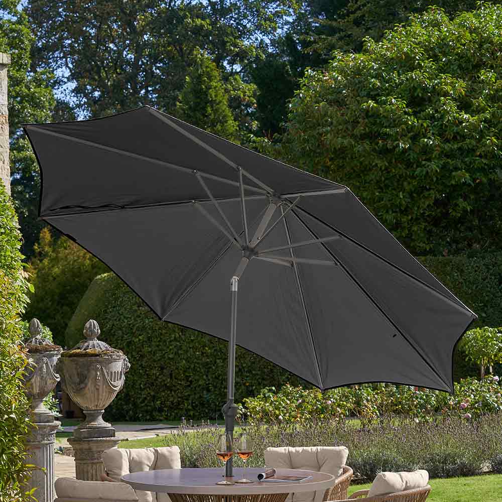 Platinum Riva 3m Round Crank & Tilt Parasol – Anthracite image 0