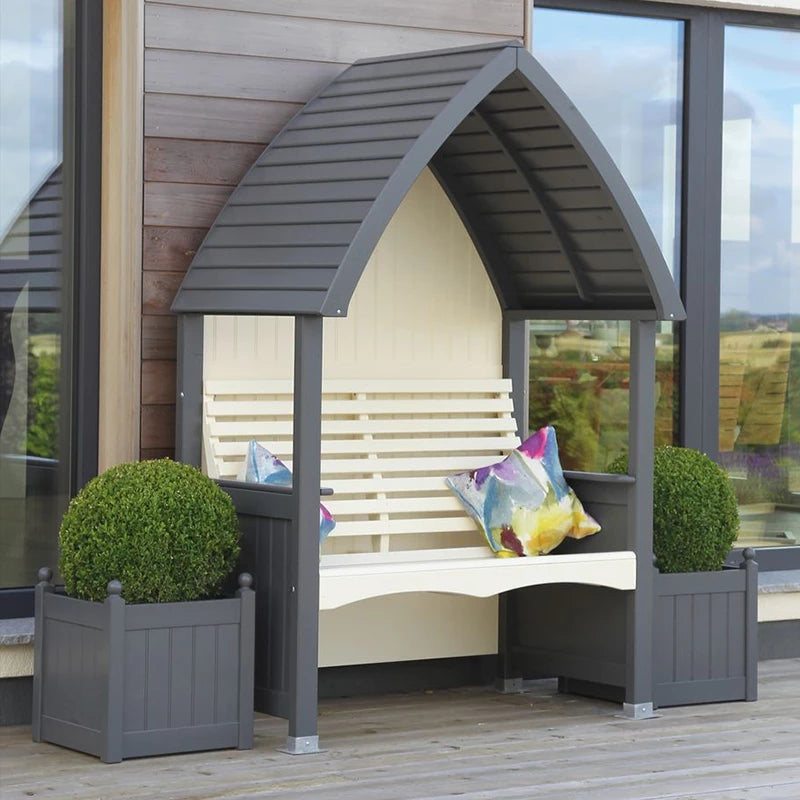 AFK Cottage Arbour in Charcoal & Cream image 0