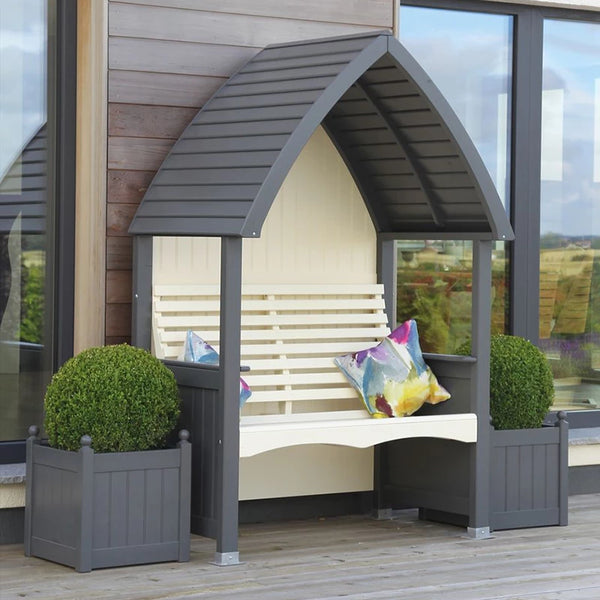 AFK Cottage Arbour in Charcoal & Cream image 0