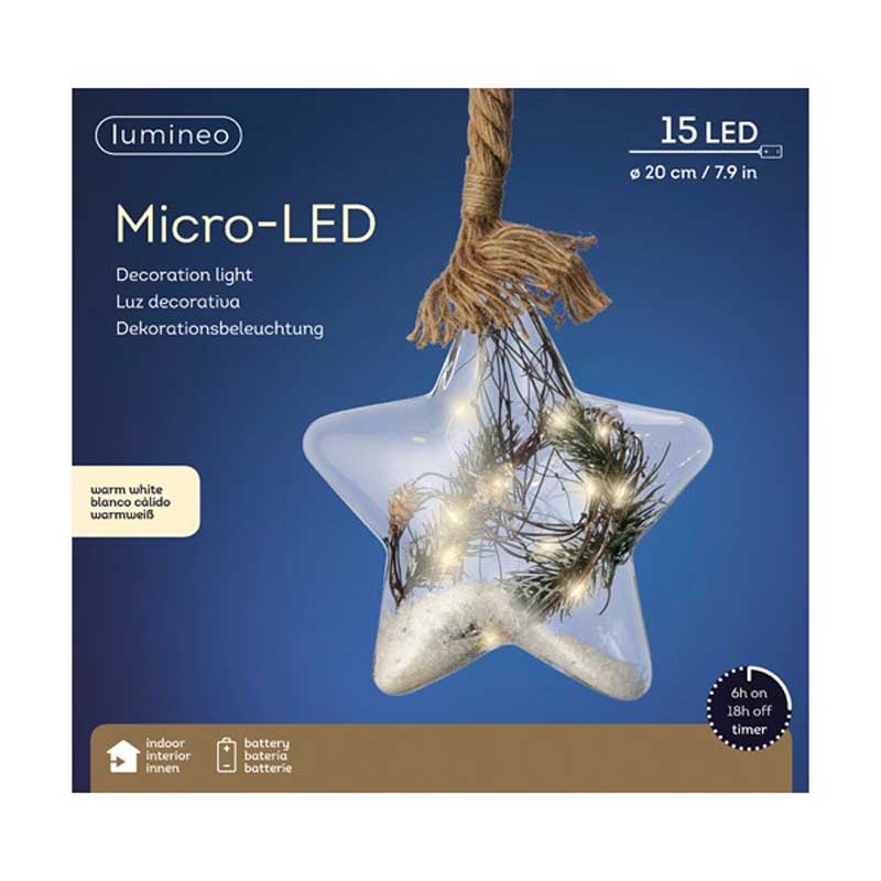 Lumineo Micro LED Hanging Star image 0