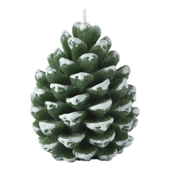 Decoris Snowy Green Pinecone Candle image 0