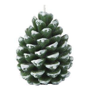 Decoris Snowy Green Pinecone Candle image 0