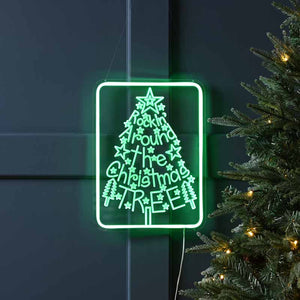Festive Rocking Around The Christmas Tree Neon Sign image 0