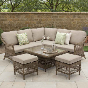 Bramblecrest RHS Rosemoor 6-Seater Mini Corner Sofa Set with Dual-Height Table image 4