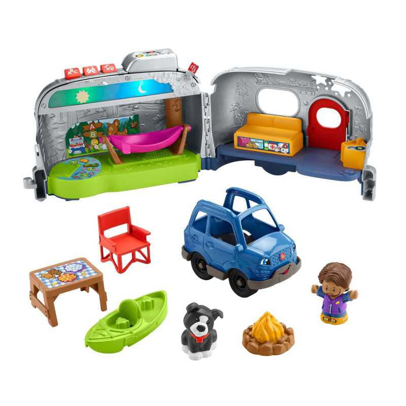 Fisher-Price Little People Light-Up Learning Camper Toddler Playset, Multilanguage Version image 0