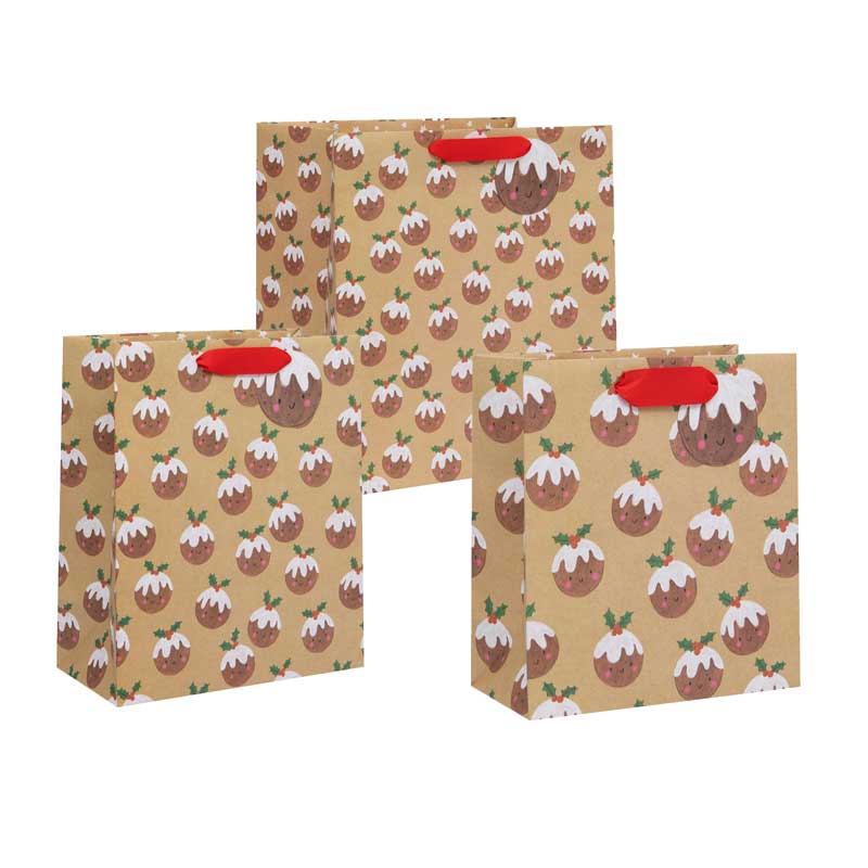 Glick Jolly Puds Kraft Gift Bag image 0