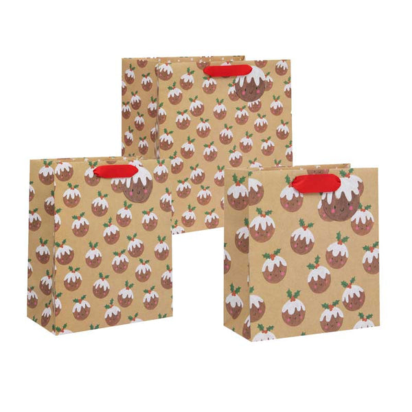 Glick Jolly Puds Kraft Gift Bag image 0