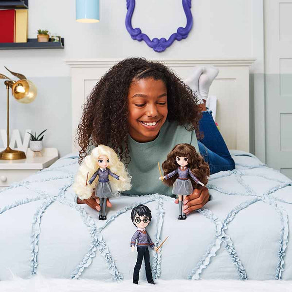 Wizarding World, Hermione Granger Collectible 8" Doll in Harry Potter Hogwarts Gryffindor Uniform, Ages 5+ image 4
