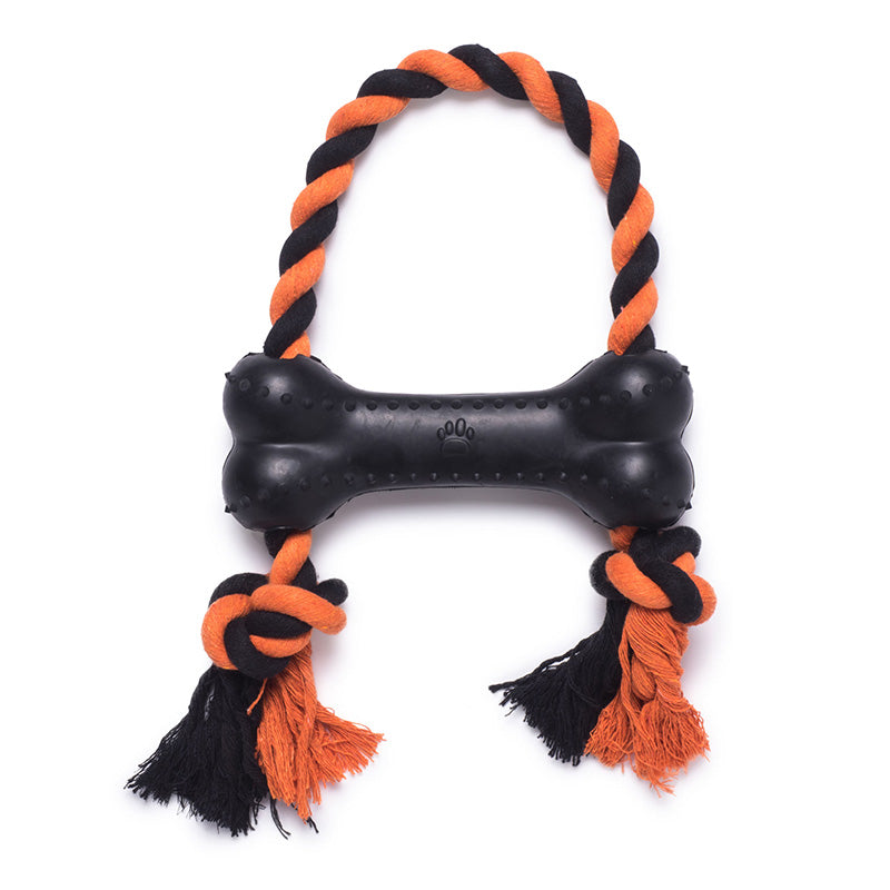 Petface Seriously Strong Rubber Bone Tugger Dog Toy image 0